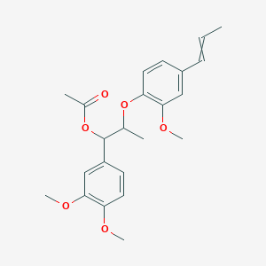 molecular formula C23H28O6 B579904 Acetylvirolin CAS No. 916264-22-7