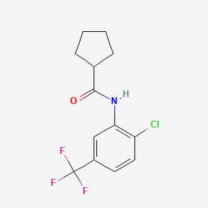 molecular formula C13H13ClF3NO B5799056 N-[2-chloro-5-(trifluoromethyl)phenyl]cyclopentanecarboxamide 