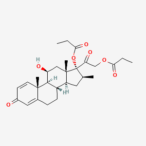 molecular formula C28H38O7 B579906 9-Deschloro-beclomethasone dipropionate CAS No. 71934-47-9