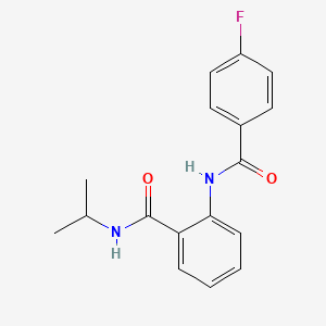 molecular formula C17H17FN2O2 B5799071 2-[(4-fluorobenzoyl)amino]-N-isopropylbenzamide 