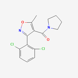 3-(2,6-dichlorophenyl)-5-methyl-4-(1-pyrrolidinylcarbonyl)isoxazole
