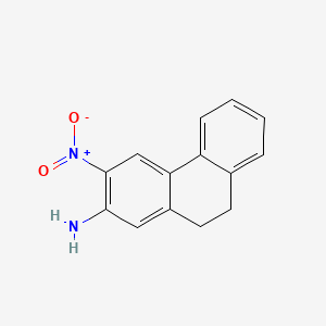 molecular formula C14H12N2O2 B579908 3-Nitro-9,10-dihydrophenanthren-2-amine CAS No. 18264-86-3