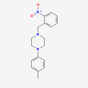molecular formula C18H21N3O2 B5799090 1-(4-methylphenyl)-4-(2-nitrobenzyl)piperazine 