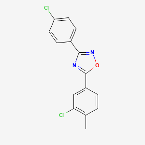 molecular formula C15H10Cl2N2O B5799096 5-(3-chloro-4-methylphenyl)-3-(4-chlorophenyl)-1,2,4-oxadiazole 