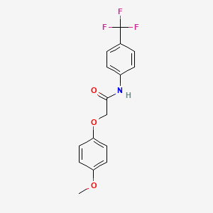 molecular formula C16H14F3NO3 B5799101 2-(4-methoxyphenoxy)-N-[4-(trifluoromethyl)phenyl]acetamide 