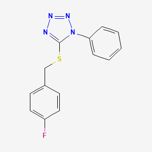 molecular formula C14H11FN4S B5799102 5-[(4-fluorobenzyl)thio]-1-phenyl-1H-tetrazole 