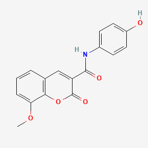 molecular formula C17H13NO5 B5799120 N-(4-hydroxyphenyl)-8-methoxy-2-oxo-2H-chromene-3-carboxamide 