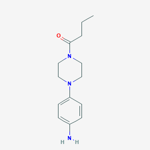 molecular formula C14H21N3O B5799142 4-(4-butyryl-1-piperazinyl)aniline 