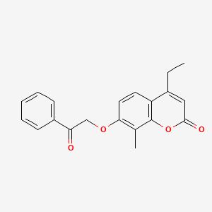 molecular formula C20H18O4 B5799173 4-ethyl-8-methyl-7-(2-oxo-2-phenylethoxy)-2H-chromen-2-one 