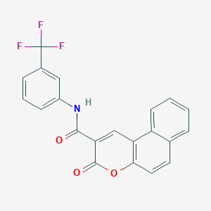 molecular formula C21H12F3NO3 B5799178 3-oxo-N-[3-(trifluoromethyl)phenyl]-3H-benzo[f]chromene-2-carboxamide CAS No. 5884-19-5