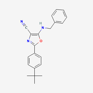 molecular formula C21H21N3O B5799187 5-(benzylamino)-2-(4-tert-butylphenyl)-1,3-oxazole-4-carbonitrile 