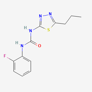 molecular formula C12H13FN4OS B5799203 N-(2-fluorophenyl)-N'-(5-propyl-1,3,4-thiadiazol-2-yl)urea 