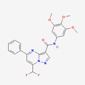 molecular formula C23H20F2N4O4 B5799213 7-(difluoromethyl)-5-phenyl-N-(3,4,5-trimethoxyphenyl)pyrazolo[1,5-a]pyrimidine-3-carboxamide 