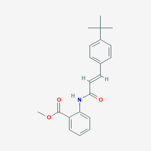 molecular formula C21H23NO3 B5799221 methyl 2-{[3-(4-tert-butylphenyl)acryloyl]amino}benzoate 