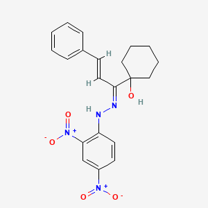 1-(1-hydroxycyclohexyl)-3-phenyl-2-propen-1-one (2,4-dinitrophenyl)hydrazone