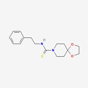 molecular formula C16H22N2O2S B5799240 N-(2-phenylethyl)-1,4-dioxa-8-azaspiro[4.5]decane-8-carbothioamide 