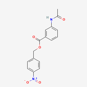molecular formula C16H14N2O5 B5799245 4-nitrobenzyl 3-(acetylamino)benzoate 