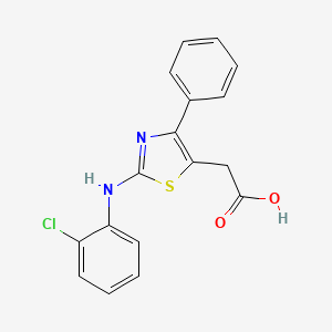 molecular formula C17H13ClN2O2S B5799271 {2-[(2-chlorophenyl)amino]-4-phenyl-1,3-thiazol-5-yl}acetic acid 