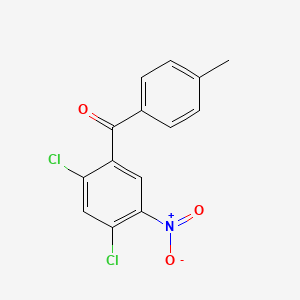 molecular formula C14H9Cl2NO3 B5799299 (2,4-dichloro-5-nitrophenyl)(4-methylphenyl)methanone 
