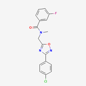 N-{[3-(4-chlorophenyl)-1,2,4-oxadiazol-5-yl]methyl}-3-fluoro-N-methylbenzamide