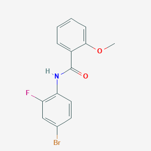 molecular formula C14H11BrFNO2 B5799336 N-(4-bromo-2-fluorophenyl)-2-methoxybenzamide 