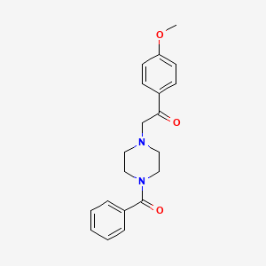molecular formula C20H22N2O3 B5799351 2-(4-benzoyl-1-piperazinyl)-1-(4-methoxyphenyl)ethanone 