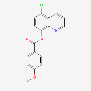 molecular formula C17H12ClNO3 B5799360 5-chloro-8-quinolinyl 4-methoxybenzoate 
