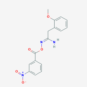 molecular formula C16H15N3O5 B5799371 2-(2-methoxyphenyl)-N'-[(3-nitrobenzoyl)oxy]ethanimidamide 