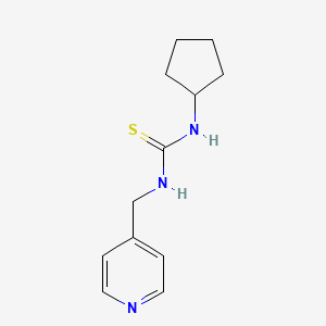 molecular formula C12H17N3S B5799379 N-cyclopentyl-N'-(4-pyridinylmethyl)thiourea 