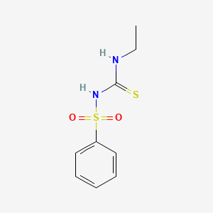 molecular formula C9H12N2O2S2 B5799384 N-[(ethylamino)carbonothioyl]benzenesulfonamide 