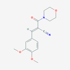 molecular formula C16H18N2O4 B5799391 3-(3,4-dimethoxyphenyl)-2-(4-morpholinylcarbonyl)acrylonitrile 