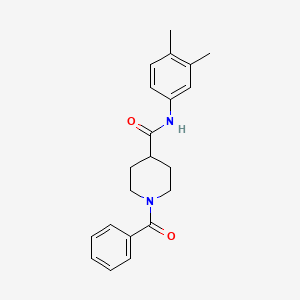 1-benzoyl-N-(3,4-dimethylphenyl)-4-piperidinecarboxamide