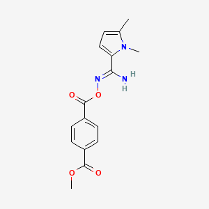 molecular formula C16H17N3O4 B5799403 methyl 4-[({[amino(1,5-dimethyl-1H-pyrrol-2-yl)methylene]amino}oxy)carbonyl]benzoate 