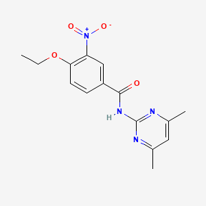 molecular formula C15H16N4O4 B5799413 N-(4,6-dimethyl-2-pyrimidinyl)-4-ethoxy-3-nitrobenzamide 