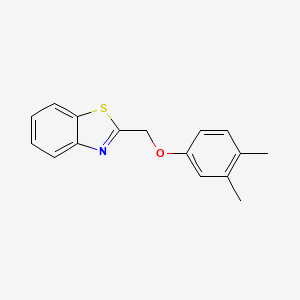 molecular formula C16H15NOS B5799418 2-[(3,4-dimethylphenoxy)methyl]-1,3-benzothiazole 