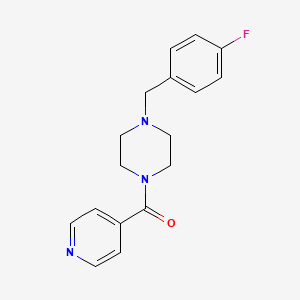 molecular formula C17H18FN3O B5799423 1-(4-fluorobenzyl)-4-isonicotinoylpiperazine 