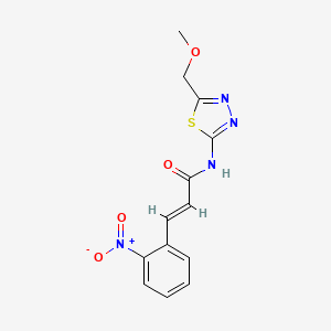 molecular formula C13H12N4O4S B5799431 N-[5-(methoxymethyl)-1,3,4-thiadiazol-2-yl]-3-(2-nitrophenyl)acrylamide 