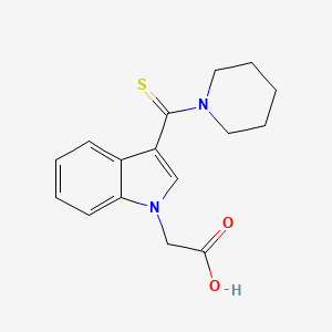 molecular formula C16H18N2O2S B5799438 [3-(1-piperidinylcarbonothioyl)-1H-indol-1-yl]acetic acid 
