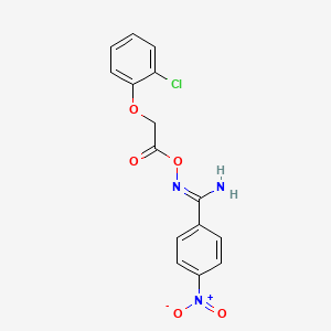 molecular formula C15H12ClN3O5 B5799442 N'-{[(2-chlorophenoxy)acetyl]oxy}-4-nitrobenzenecarboximidamide 