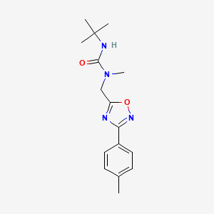 molecular formula C16H22N4O2 B5799444 N'-(tert-butyl)-N-methyl-N-{[3-(4-methylphenyl)-1,2,4-oxadiazol-5-yl]methyl}urea 