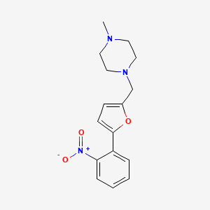 molecular formula C16H19N3O3 B5799453 1-methyl-4-{[5-(2-nitrophenyl)-2-furyl]methyl}piperazine 