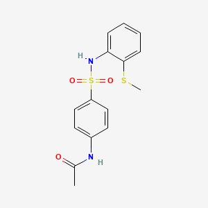 molecular formula C15H16N2O3S2 B5799466 N-[4-({[2-(methylthio)phenyl]amino}sulfonyl)phenyl]acetamide 