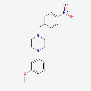 molecular formula C18H21N3O3 B5799477 1-(3-methoxyphenyl)-4-(4-nitrobenzyl)piperazine 