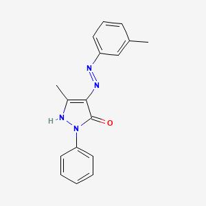 3-methyl-1-phenyl-1H-pyrazole-4,5-dione 4-[(3-methylphenyl)hydrazone]