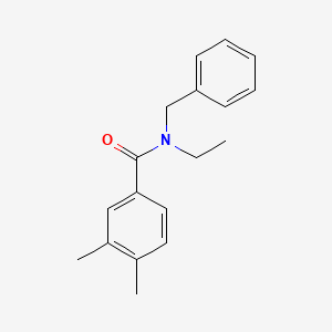 molecular formula C18H21NO B5799496 N-benzyl-N-ethyl-3,4-dimethylbenzamide 