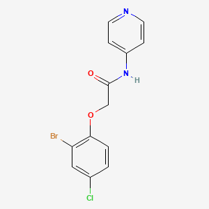 molecular formula C13H10BrClN2O2 B5799501 2-(2-bromo-4-chlorophenoxy)-N-4-pyridinylacetamide 