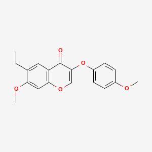 molecular formula C19H18O5 B5799523 6-ethyl-7-methoxy-3-(4-methoxyphenoxy)-4H-chromen-4-one 