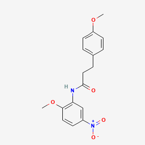 molecular formula C17H18N2O5 B5799539 N-(2-methoxy-5-nitrophenyl)-3-(4-methoxyphenyl)propanamide 