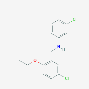 molecular formula C16H17Cl2NO B5799541 (5-chloro-2-ethoxybenzyl)(3-chloro-4-methylphenyl)amine 