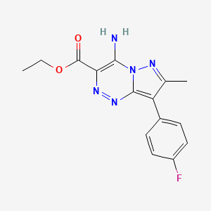 ethyl 4-amino-8-(4-fluorophenyl)-7-methylpyrazolo[5,1-c][1,2,4]triazine-3-carboxylate